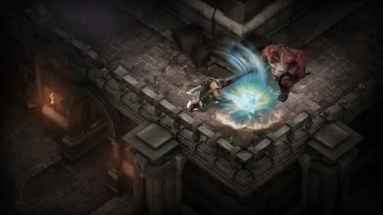 Fighting through the retro dungeon of the Darkening of Tristram